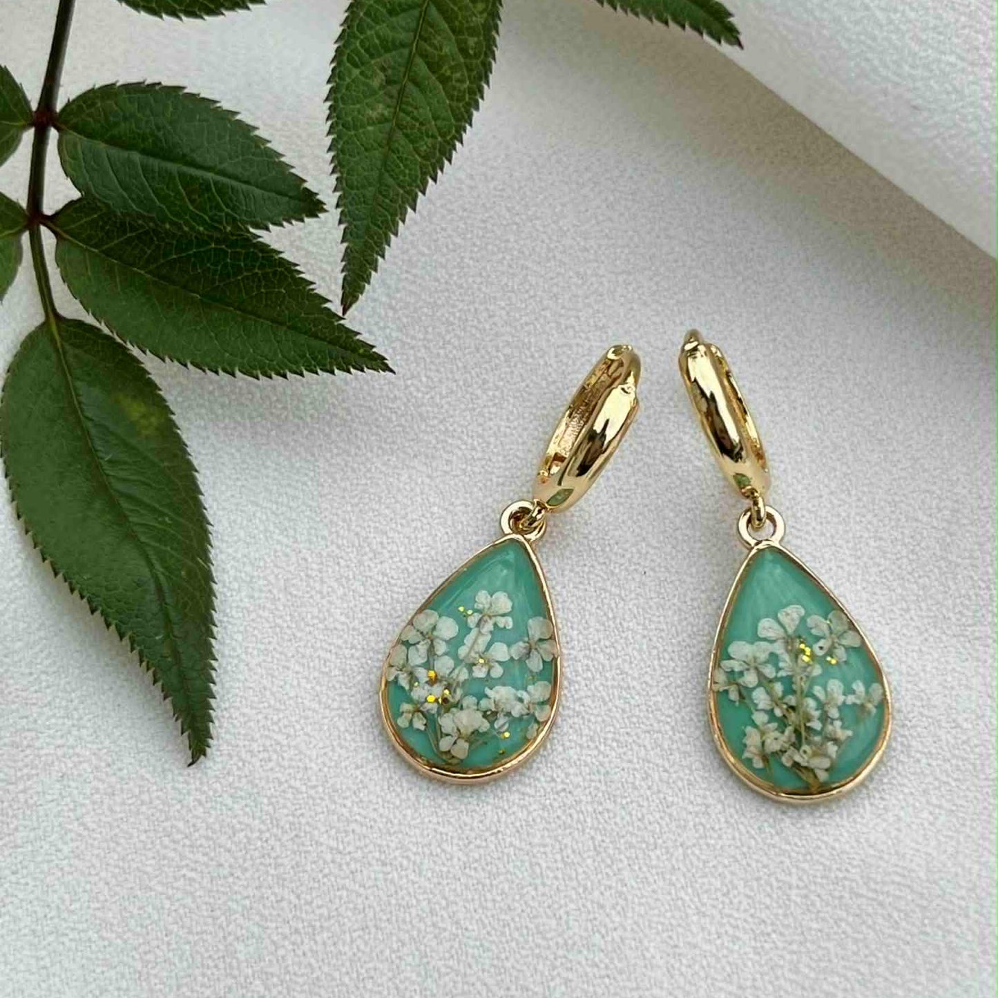 Pressed Flower Earrings