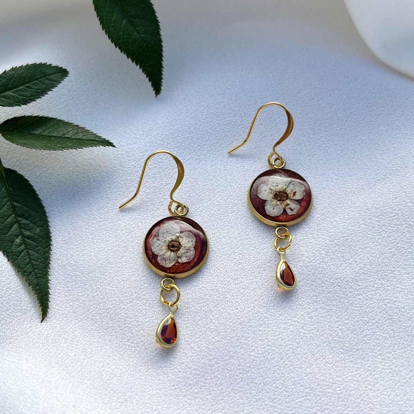 Pressed Flower Earrings