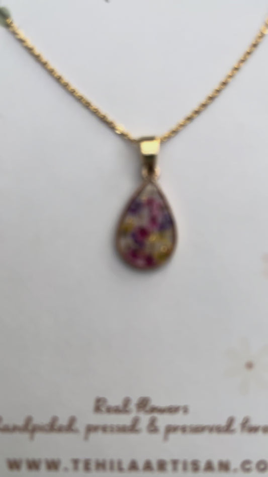 Pressed Flower Necklace