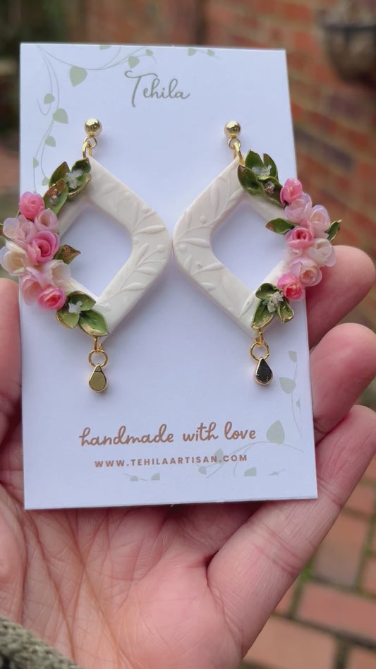 Polymer Clay| Floral Earrings