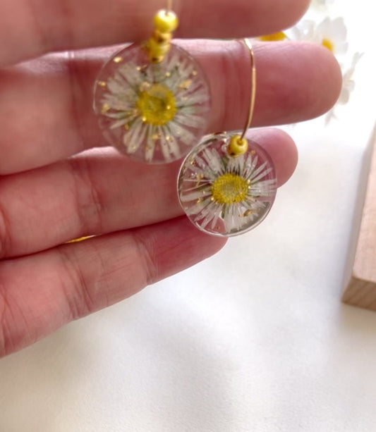 Pressed Flowers | Sunshine Daisy Earrings