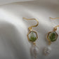 Botanical Collection | Fern Pearl Drop Earrings | Pressed Flowers