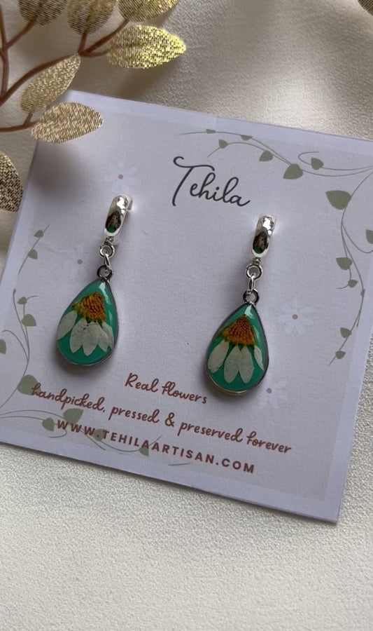 Real Flower Earrings