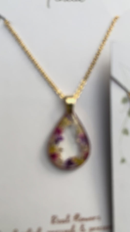 Pressed Flower Necklace